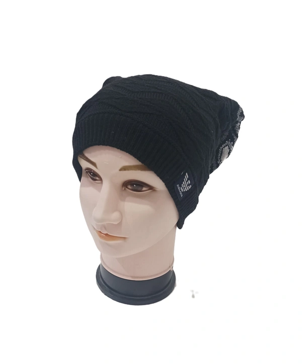 Men Long Beanie Cap With Inside Furr Mix Color Mix Printed Pack Only - Long Beanie, 6