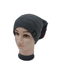 Men Long Beanie Cap With Inside Furr Mix Color Mix Printed Pack Only - Long Beanie, 6