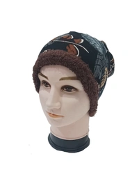 Men Charlie Woolen Cap With Dori For Adjustment Color - Multi Color N Prints With Full Inside Furr - Free, 6