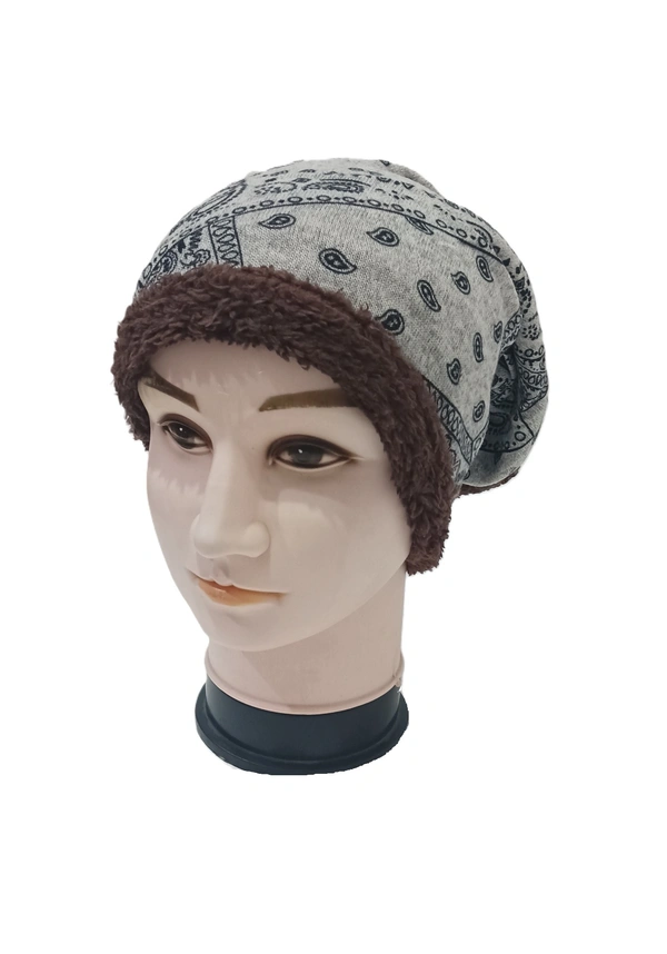 Men Charlie Woolen Cap With Dori For Adjustment Color - Multi Color N Prints With Full Inside Furr - Free, 6