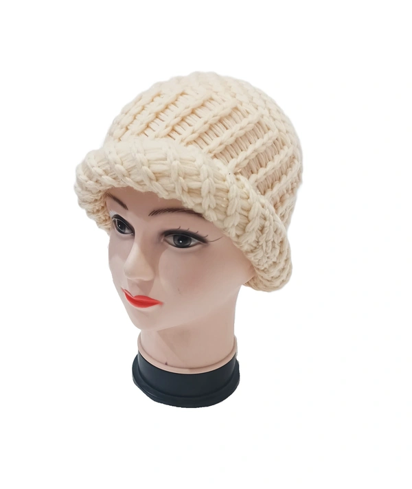 Girls And Ladies Woolen Caps Color- Mix Color Pack Only Basket/Bucket Design - Free, 6