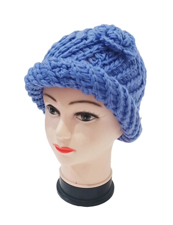 Girls And Ladies Woolen Caps Color- Mix Color Pack Only Basket/Bucket Design - Free, 6