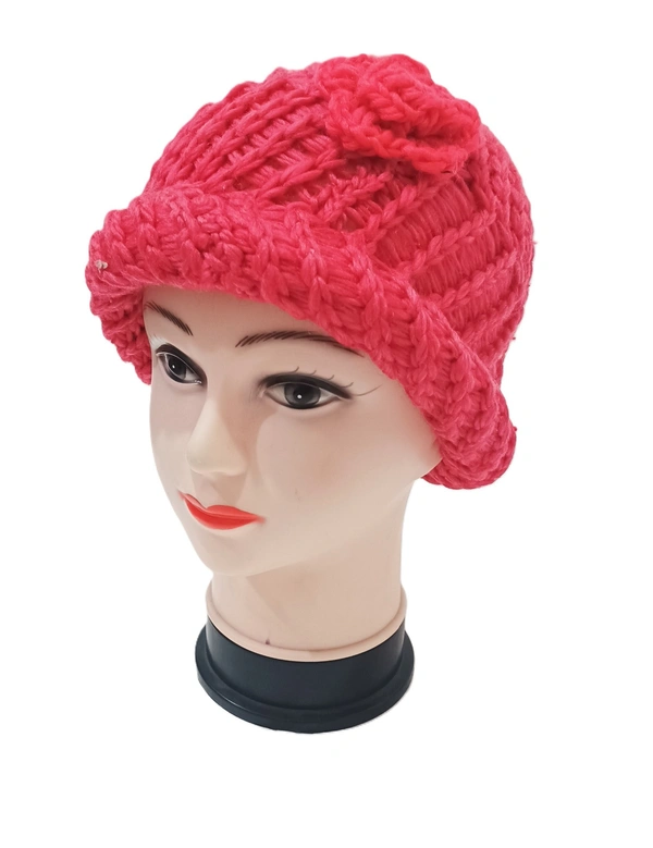 Girls And Ladies Woolen Caps Color- Mix Color Pack Only Basket/Bucket Design - Free, 6