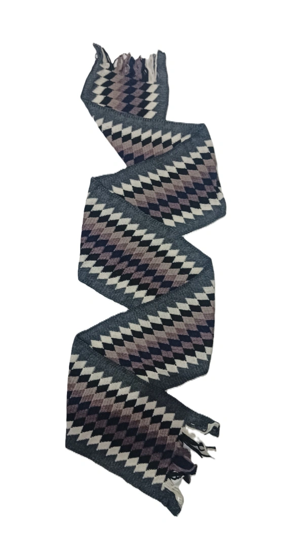 Mens Woolen Winter Muffler Color-Mix Color Pack Only - Free, 6