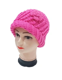Girls And Ladies Woolen Caps Color- Mix Color Pack Only Basket/Bucket Design - Free, 6