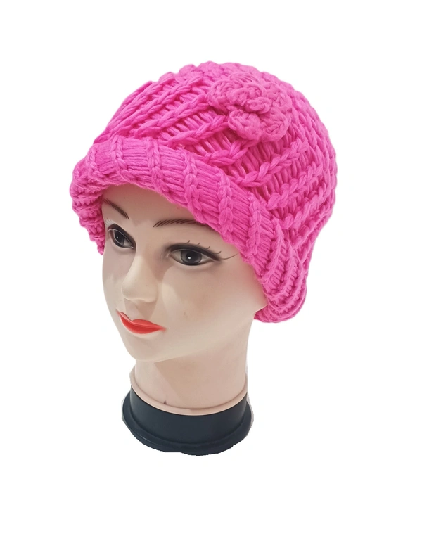 Girls And Ladies Woolen Caps Color- Mix Color Pack Only Basket/Bucket Design - Free, 6