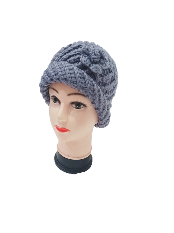 Girls And Ladies Woolen Caps Color- Mix Color Pack Only Basket/Bucket Design - Free, 6