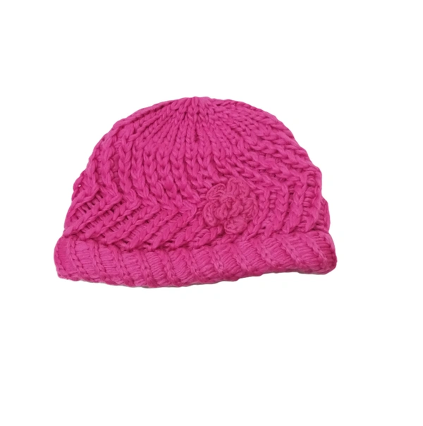 Girls And Ladies Woolen Caps Color- Mix Color Pack Only Basket/Bucket Design - Free, 6