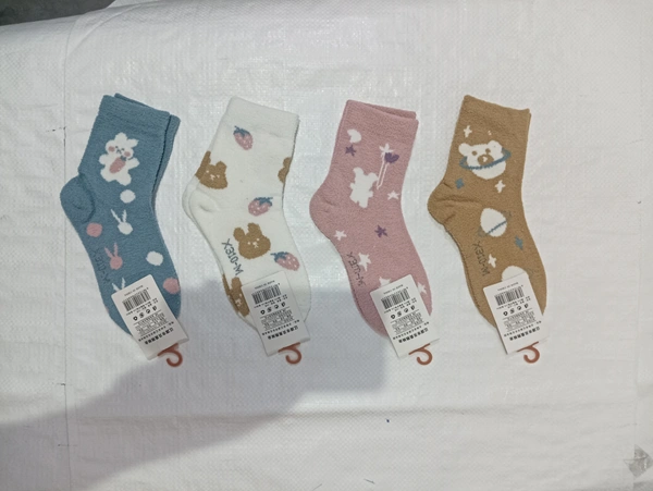 Kids China Imported Mix Color Mix Design Printed Cotton Socks - Kids, 12