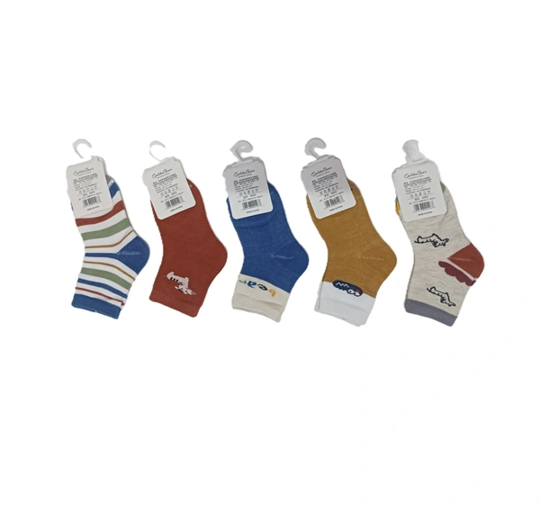 Kids China Imported Mix Color Mix Design Printed Cotton Socks - Kids, 12