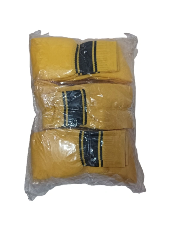 Mens Football Socks Yellow Color Pack Of 6 Pairs - Free, 6