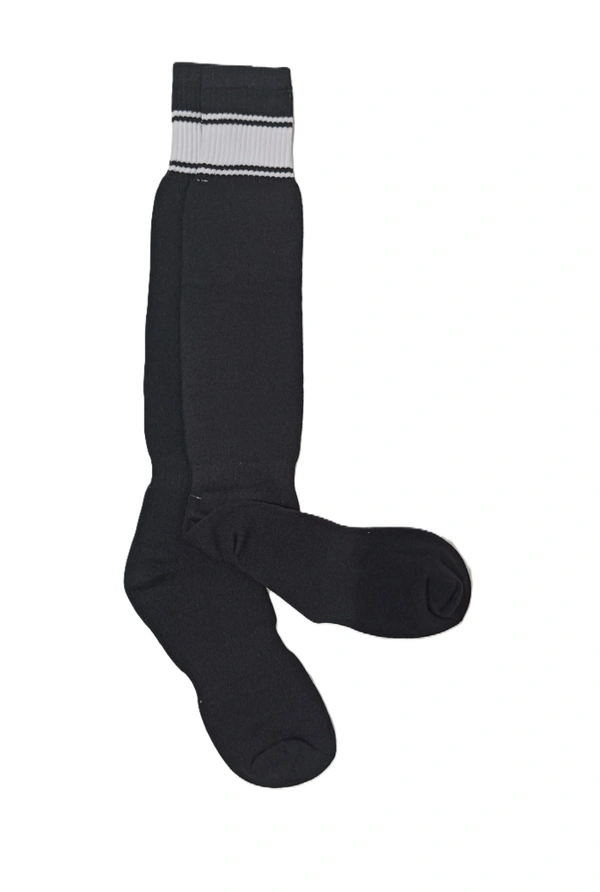 Mens Football Socks Black Color Pack Of 6 Pairs - Free, 6