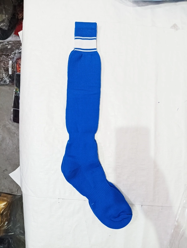 Mens Football Socks Blue  Color Pack Of 6 Pairs - Free, 6