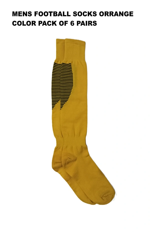 Mens Football Socks Yellow Color Pack Of 6 Pairs - Free, 6
