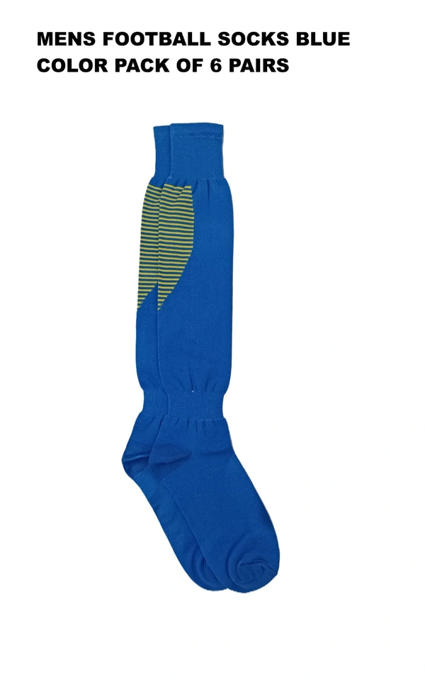 Mens Football Socks Blue Color Pack Of 6 Pairs - Free, 6