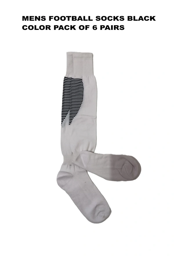 Mens Football Socks White Color Pack Of 6 Pairs - Free, 6
