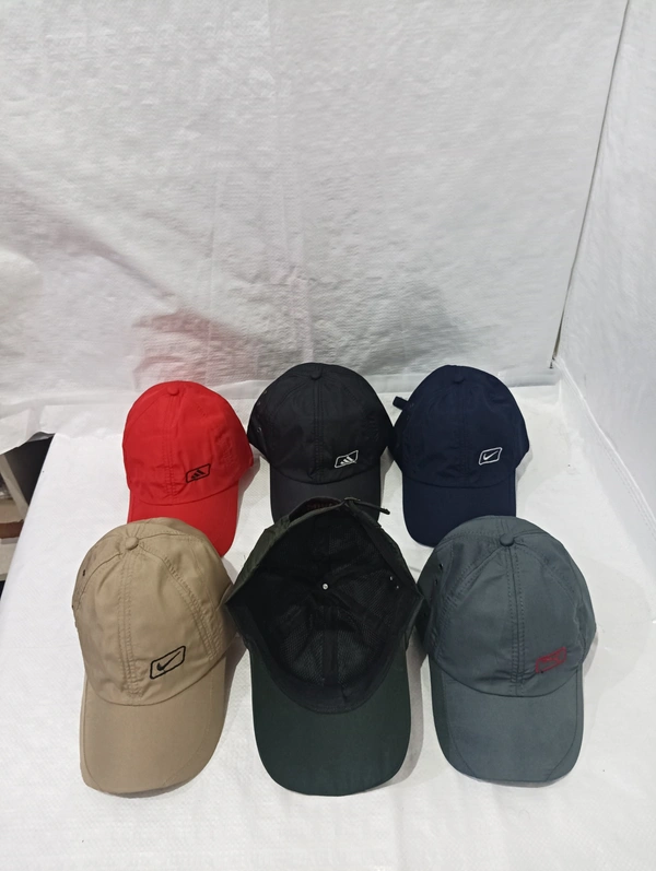 Mens Embrodary Parashute  Material Cap  Color - Mix Color Pack  Fitting - Steel Buckle - Free, 6