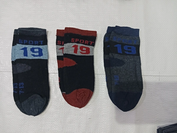 Kids Cotton Mix Color Mix Printed Socks Size 07-13 - 07-13 Years, 12