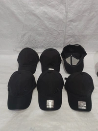 Mens Plain Flaxi Material Cap Colur -Black Pack Fitting -Steel Buckle - Free, 6