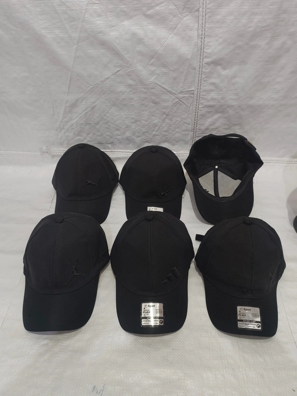 Mens Plain Flaxi Material Cap Colur -Black Pack Fitting -Steel Buckle - Free, 6