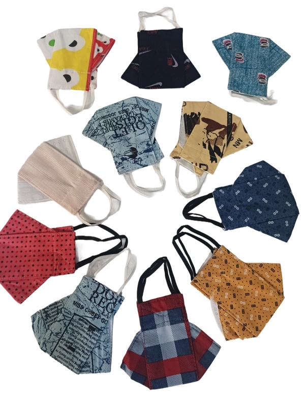 BIJKART KIDS MASK MULTI COLOR MULTI DESIGNS - SMALL, 50