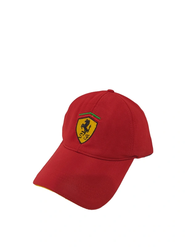 Mens Embroidered Flaxi Fit Meterial Red Color Cap - Free, 6