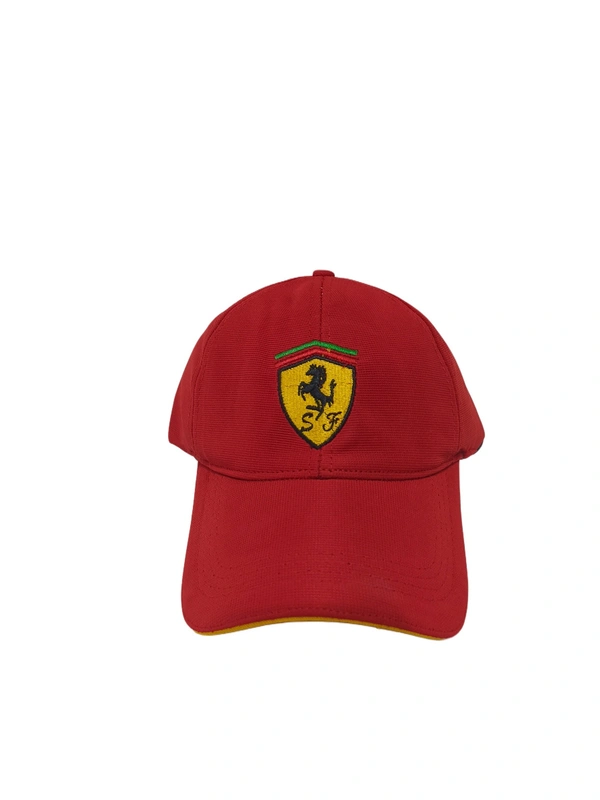 Mens Embroidered Flaxi Fit Meterial Red Color Cap - Free, 6