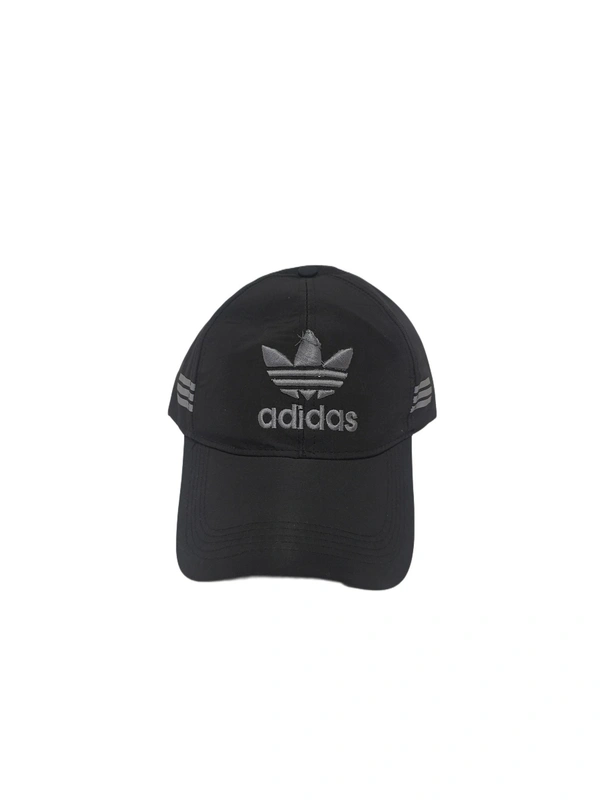 Mens Embroidered Parashut Material Black Color Cap - Free, 6