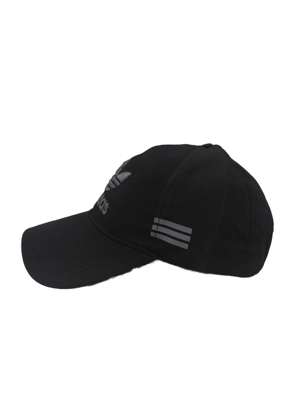 Mens Embroidered Parashut Material Black Color Cap - Free, 6