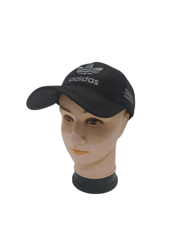Mens Embroidered Parashut Material Black Color Cap - Free, 6