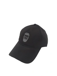 Mens Embroidered Parashut Material Black Color Cap - Free, 6