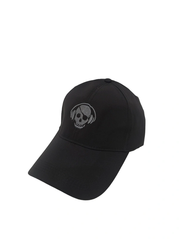 Mens Embroidered Parashut Material Black Color Cap - Free, 6