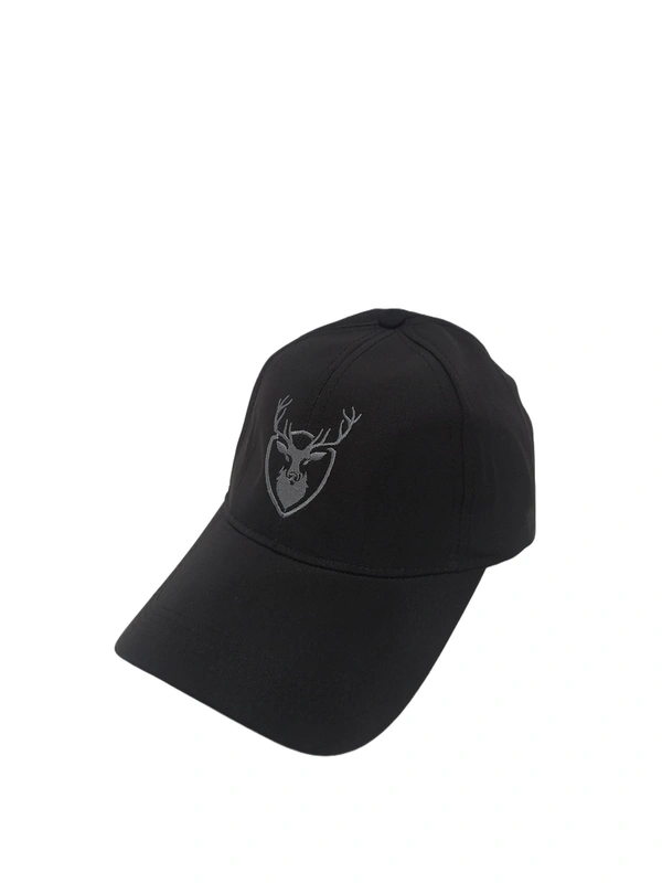 Mens Embroidered Parashut Material Black Color Cap - Free, 6