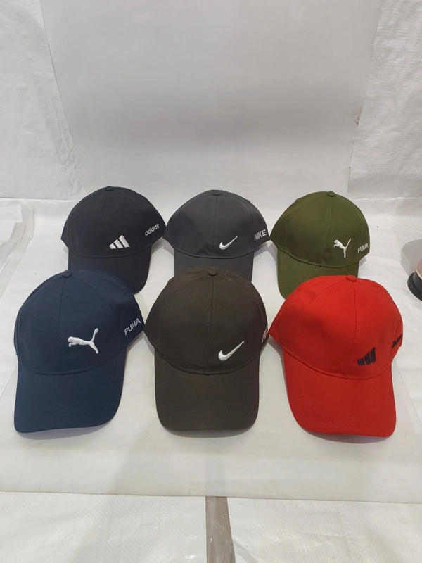 Mens Embroidered Cotton Material Mix Color Cap - Free, 6