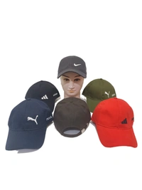 Mens Embroidered Cotton Material Mix Color Cap - Free, 6