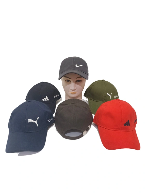 Mens Embroidered Cotton Material Mix Color Cap - Free, 6