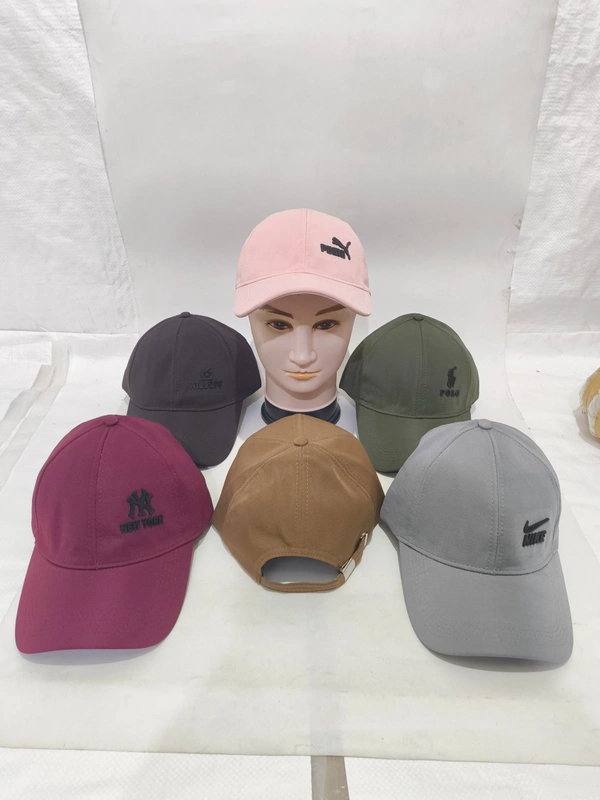 Mens Rubber Printed Flaxi Fit Material Mix Color Cap - Free, 6