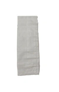 Mens Cotton Handkerchief White Color Set Of 12 - 12