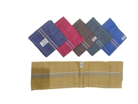 Mens Cotton  Multi Color Handkerchief Colorful Stripes - 12