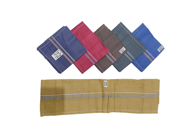 Mens Cotton  Multi Color Handkerchief Colorful Stripes - 12