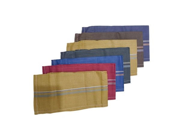 Mens Cotton  Multi Color Handkerchief Colorful Stripes - 12