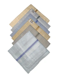 Mens Cotton Check  Multi Color Handkerchief Set Of 12 - 12