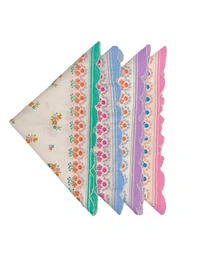 Cotton  Multi  Color Multi Printed Colorful Hankies Set Of 12 - 12
