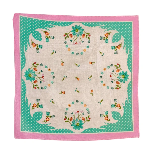 Cotton Multi Color Multi Printed Colorful Handkerchiefs - 12