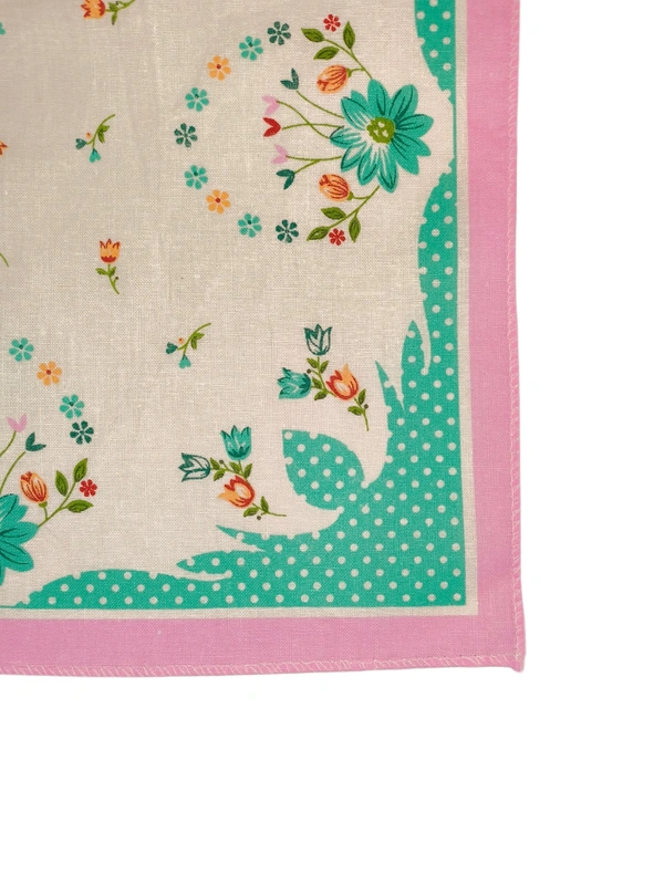 Cotton Multi Color Multi Printed Colorful Handkerchiefs - 12