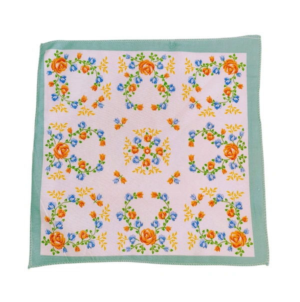 Cotton Multi Color Multi Printed Colorful Hankies Set Of 12 - 12