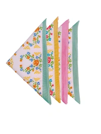 Cotton Multi Color Multi Printed Colorful Hankies Set Of 12 - 12