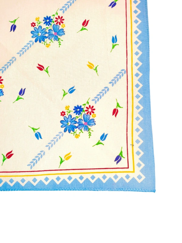 Cotton Multi Color Multi Printed Colorful Hankies Set Of 12 - 12