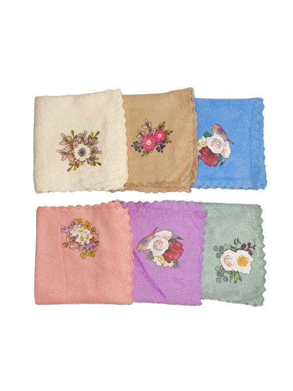 Cotton Hankies Multi Printed By Use ,Kids Girls Ladies - 12