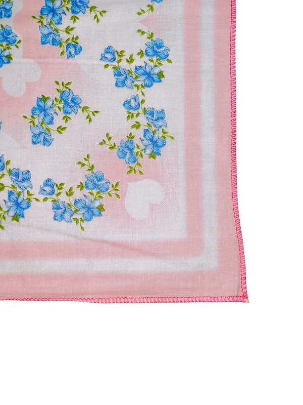 Cotton Multi Printed Hankies For Ladies ,Girls Kids - 12